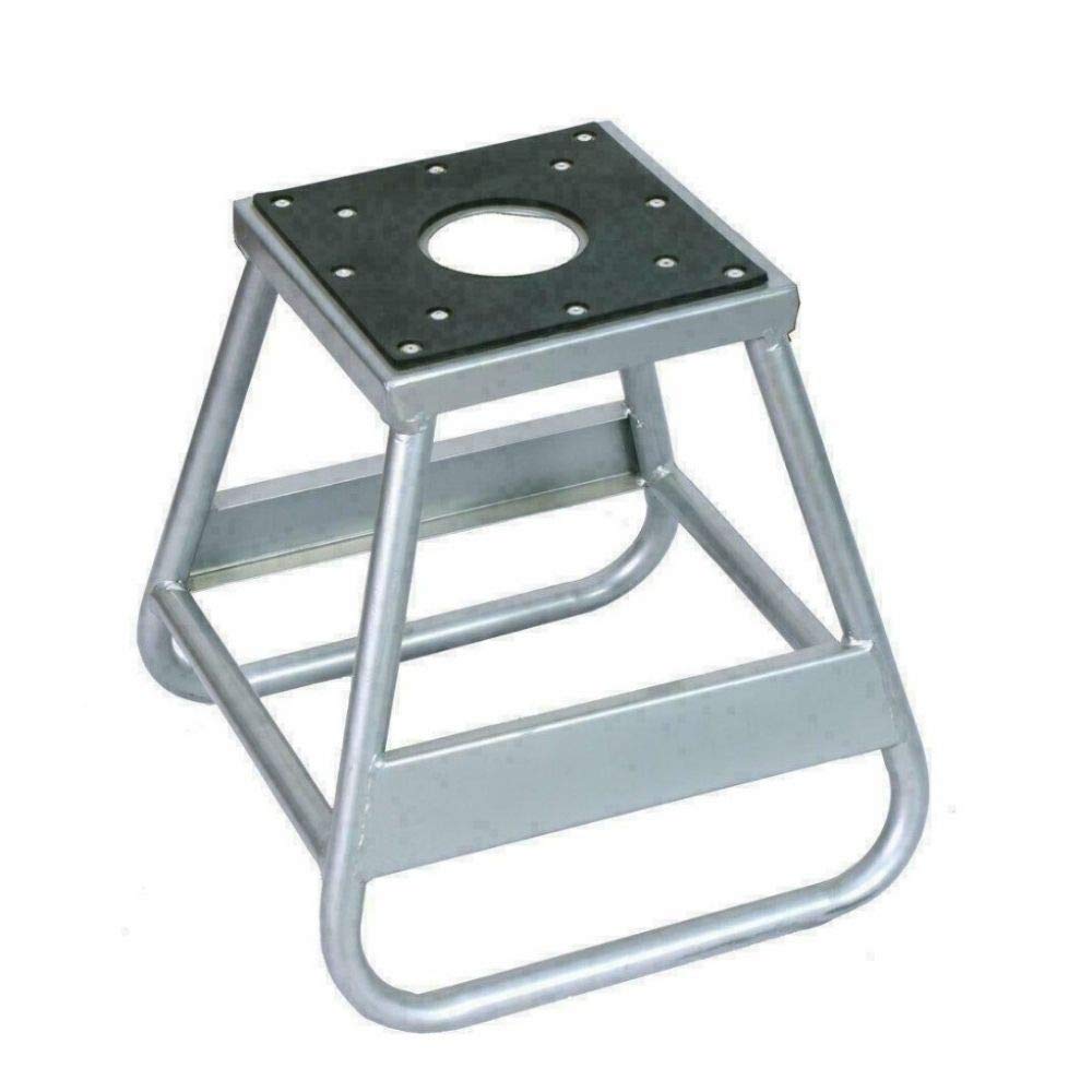 Tinkertory Motorcycle Motocross Dirt Bike Steel Stand Platform, 1000 LB, Silver