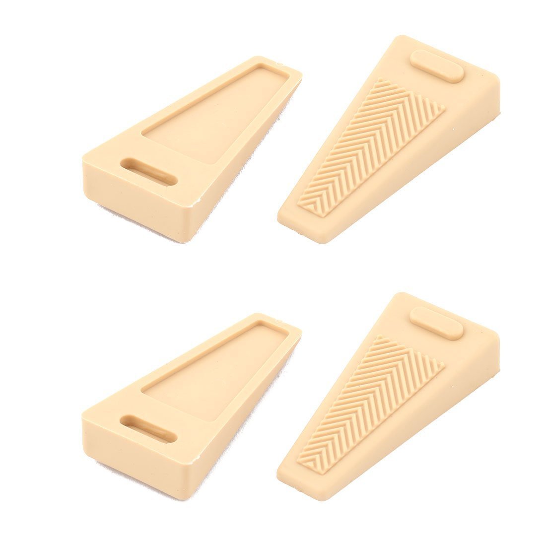 Prostuff.in Door Stopper Finger Protector Door Stopper Wedge Shaped Rubber Home Office Door Stoppers Stackable Beige Color, 2 Pcs 4