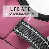 Aiboria Hundejacken für den Winter Winddicht Wasserdicht 2 in 1 Outfit Kaltwettermantel Hundewestengeschirr Welpen Winter Warme Jacke Kleines Blau L