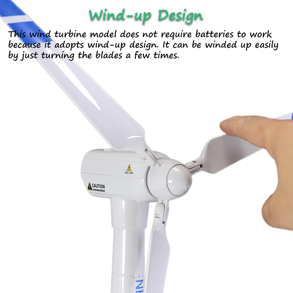 Miracland Wind Turbine Toy, 21.65 Inch Large Size Windmill Toy Clockwork Generator Model STEM Science Kit - Image 2