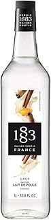 1883 Eggnog Syrup for Drinks, Made in France, 1 Liter Glass Bottle