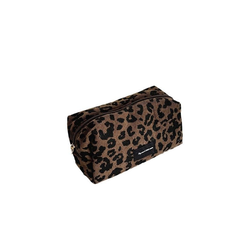 dajiaofoot Leopard Print Makeup Pouch for Purse Soft Travel Bag