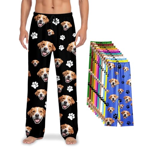 Custom Pajama Pants With Face Photo - Design Funny Gifts Personalized Pj Pants For Men Women