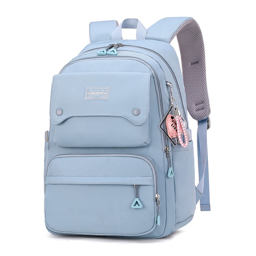 SopnormKids Casual Backpack Solid Color Girls Elementary and Middle School Bag Teenage Travel Bag Waterproof Book Bag