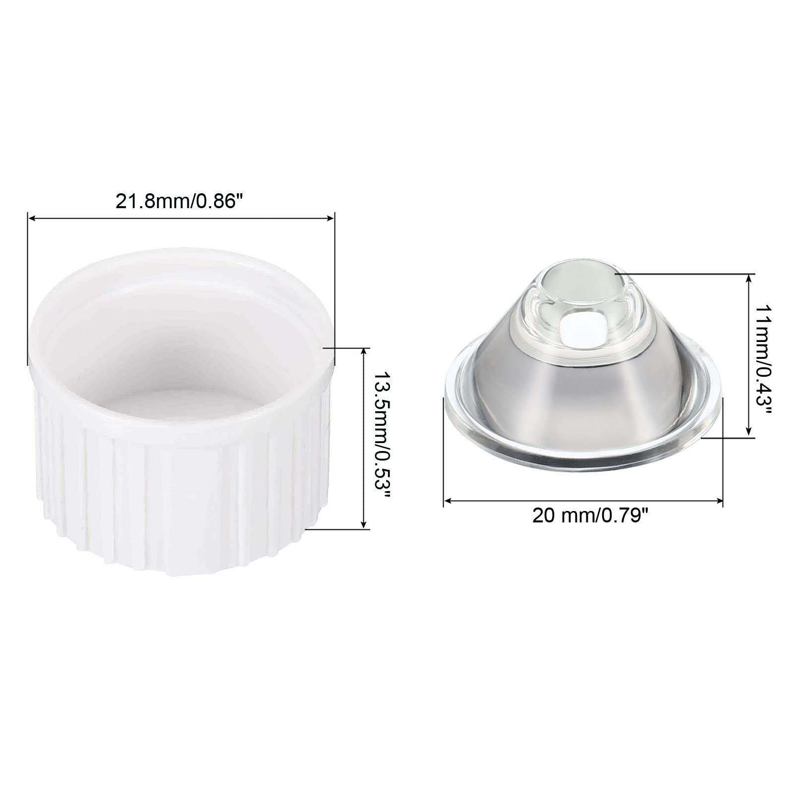 PATIKIL Diamètre 32mm Lentille Plate Convexe,15 Pcs Hauteur 8mm