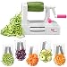 Vegetable Spiralizer - Tri-Blade Spiral Slicer - Zucchini Spaghetti Noodle Pasta Maker - Includes Cleaning Brush and Spiralizer Recipes E Book - Smaller, More Compact