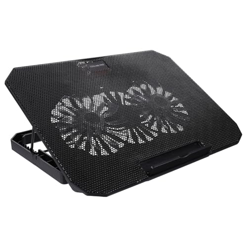 Base para portátil con ventiladores USB 14-15.6 pulgadas negra miniatura 1