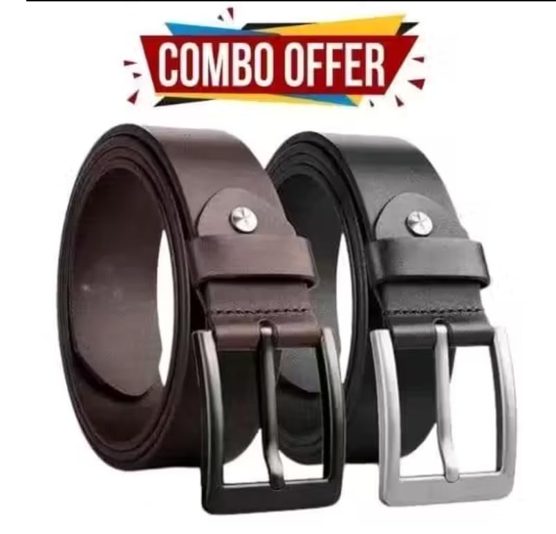 Image of Fancy2 Craft Belt For Men PU SINGLE LUPPI BLACK BROWN