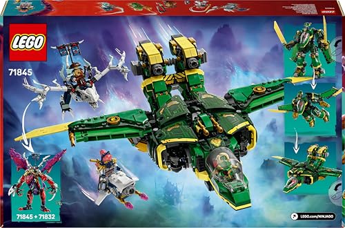 NINJAGO 2in1 Jet Mech di Lloyd - Action Figure Trasformabile in Aereo Giocattolo - 5 Minifigure, una Moto e un Drago Spettro - Regalo per Bambini da 9 Anni Fan di La Rivolta dei Draghi - 71845 - Lego - Immagine 8