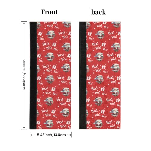 Image of Christmas Refrigerator Door Handle Covers Set of 2 Fridge Door Handle Decor | Santa Claus HOHO Washable Dishwasher Mocrowave Oven Protector Handle Cover Keep Your Kitchen Appliance Clean