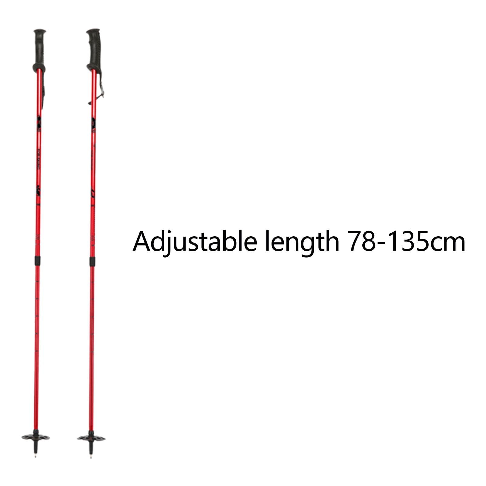 Bâtons de randonnée légers en Alliage d'aluminium - Multifonctionnels pour Ski, Raquette et Trekking avec Poignée Ergonomique