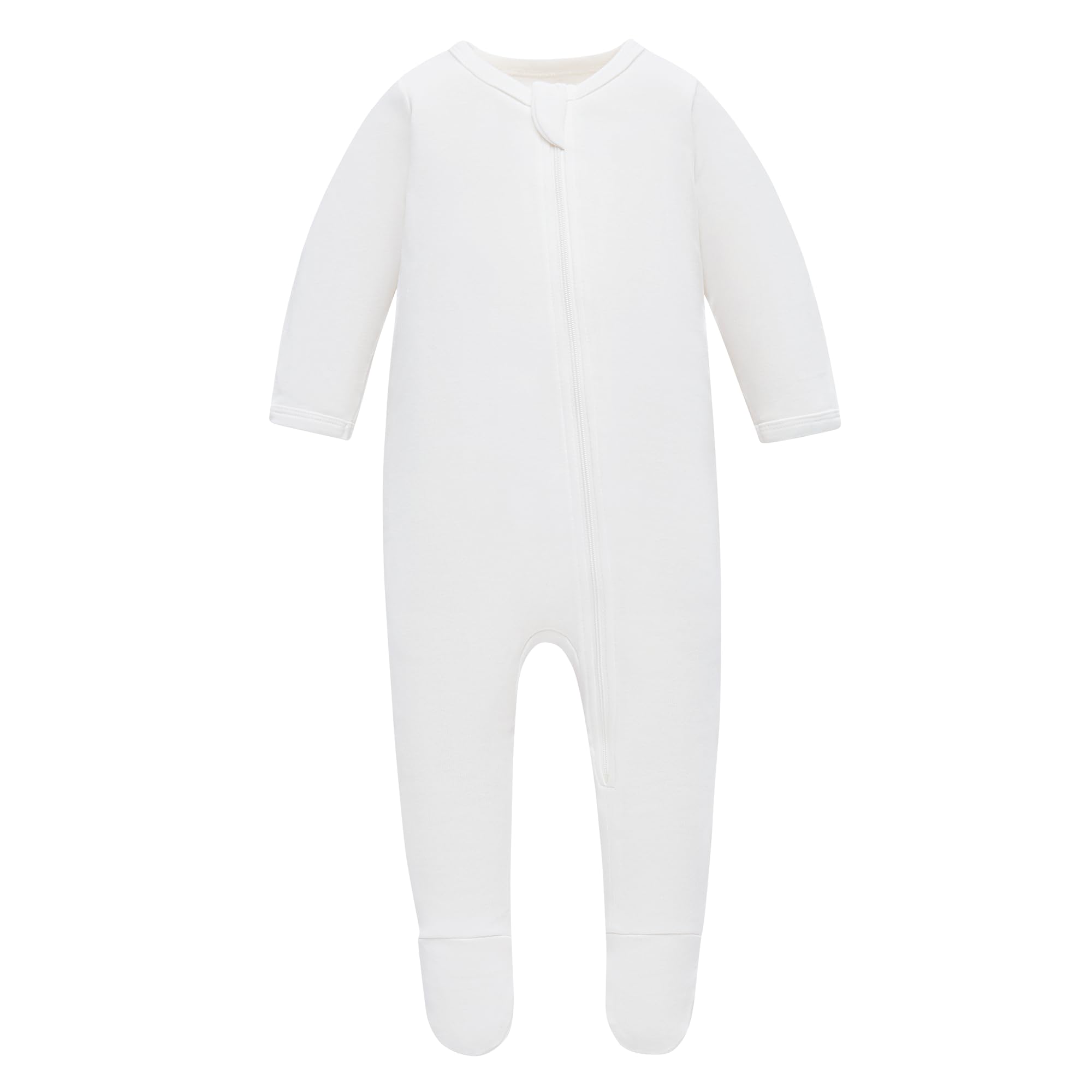 Organic Cotton Baby Pajamas, Boys Girls Zip Front Sleep 'N Play Pjs, Footed Sleeper, Long Sleeve