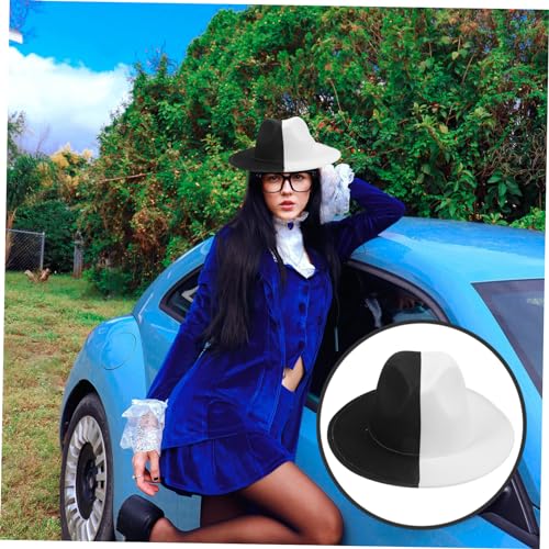 Vintage Jazz Hat for Men and Women Stylish Color Matching Fedora with Classic Flat Brim Versatile Fashion Accessory for Parties Events and Everyday Wear Multi4