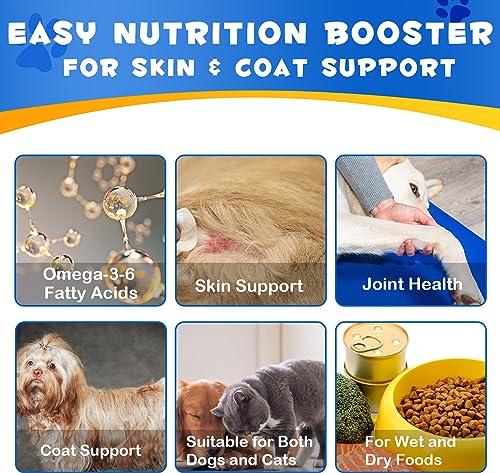 Lachsöl für Hunde & Katzen 250ml - Premium Omega-3-6 aus Alaska | Unterstützt Haut, Fell & Gelenke | Für alle Rassen & Altersstufen | Nachhaltig gefangen | Kaltgepresst | 100% Human Grade