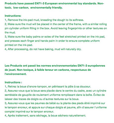 WSLCN Cornice per Foto Neonato Fango per Impronte