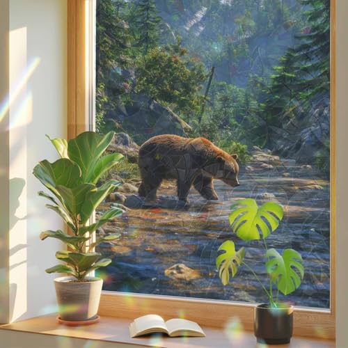 Película decorativa para ventana vinilo estático 17.7x39.3in miniatura 1