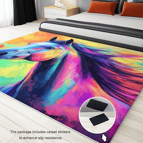 Tapis de salon lavable 160x230 tapis chambre antidérapant doux