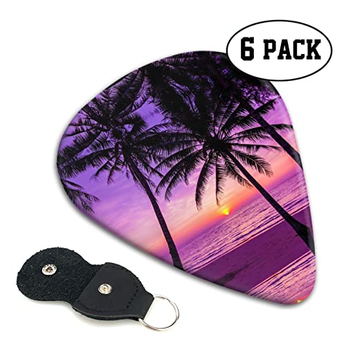 Palm Trees At Sunset Lot de 6 médiators pour guitare acoustique, guitare électrique, basse, ukulélé – fins, moyens et… - Les Beatles, Paul McCartney, John Lennon, RIngo Starr, George Harrison Palm Trees At Sunset Lot de 6 médiators pour guitare acoustique, guitare électrique, basse, ukulélé – fins, moyens et… – Image 3