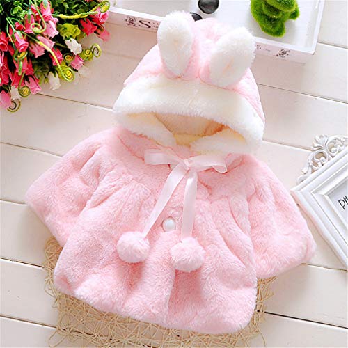 Newborn Infant Baby Girl Faux Fur Warm Winter Hooded Cape Cloak Hoodie Coat Jacket Thick Warm Clothes Cardigan Outwear 0~36 M - Image 4