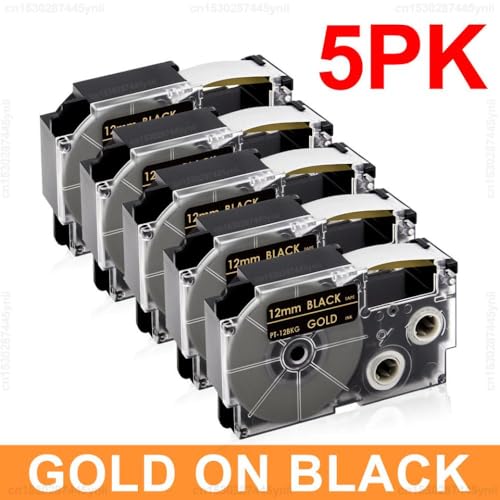 3 5PCSȔSxe[v9mm 12mmxv^[fXR-9WE XR-12WE XR-9YW XR-12YW XR-12X KL-60 KL-100jo[TtBbg(5PK Gold on Black)