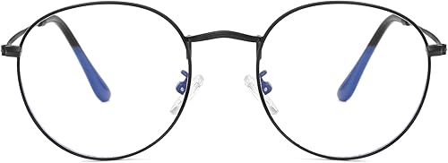 Miniatura 18 de Kursan Gafas clásicas redondas de metal transparente para mujeres y hombres, lentes sin receta