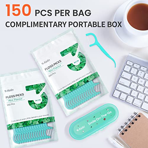 Zahnseide Dental Floss Minze Geschmack 150 Stück Zahnseide Stick Mit Aufbewahrungsbox, Zahn Draht/Zahnpflege Interdental – Bild 5