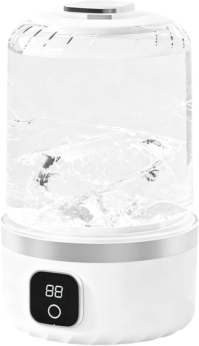 Portable ABS Washing Machine USB Rechargeable & Quiet Motor for Travel Delicate Clothes Compact Space Saving Design Portable Washing Machine Rechargeable