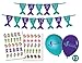 Mermaid Party Supplies & Decorations for Girls Birthday Party - Under the Sea Happy Birthday Banner, Mermaids Tattoos for Favors and Balloons