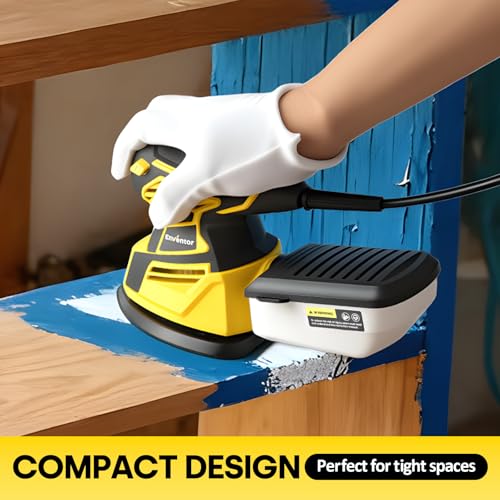 Enventor Detail Sander, 130W 13500 Compact Electric Mouse Sander with Dust Collector, 20PCS Sandpapers, Ideal for Wood, Furniture, Metal Sanding and Polishing, Paint Removing - Image 4