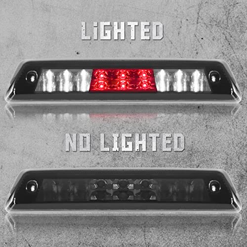 High Mount 3Rd Stop Light Assemblies, Compatible With 09-14 Third Center Cargo Reverse Rear Led Brake Light Bar Taillight Two Rows (Smoke) #TOP5