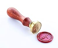 Vista 21 de Sello de cera, alfabeto inicial M con sello de corazón con mango de palisandro, decoración en embalajes, invitaciones, sobres, tarjetas, libro