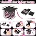 Chuangdi 30-Piece Congrats Grad Candy Boxes, DIY Grad Cap Box with Tassels for Party Favors & Decor - Graduation Centerpieces (Pink, Black)