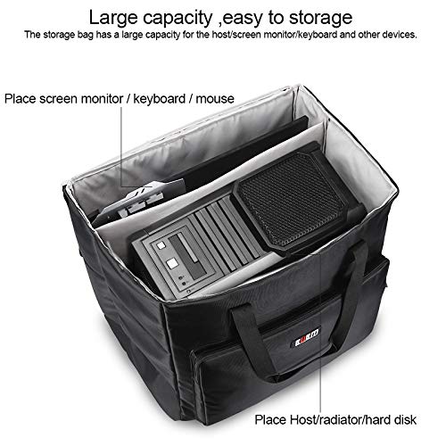 Bubm Desktop Pc Computer Travel Storage Carrying Case Bag For Computer Main Processor Case, Monitor, Keyboard And Accessories #TOP2