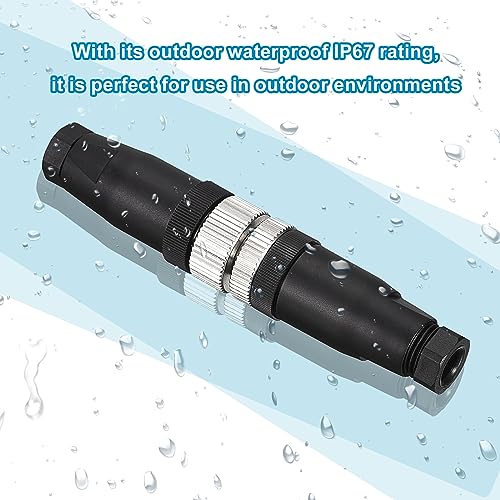 Conector M12 Aviation 5 Pines Male & Female 4 Unidades miniatura 4