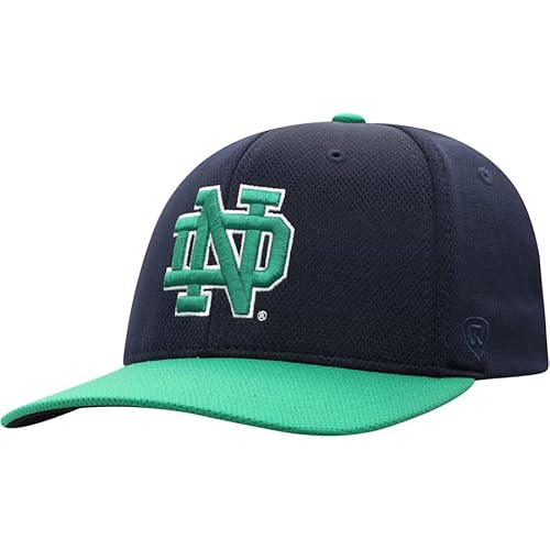 Notre Dame Two-Tone Reflex ND Hybrid Tech Flex Hat – Navy/Kelly Green - Medium/Large