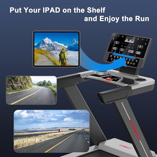 Image of GYMOST Treadmills for Home,5.0HP Foldable Treadmill with 15% Auto Incline,Advanced Heavy Duty Commercial Series Treadmills for Gym,Running and Walking