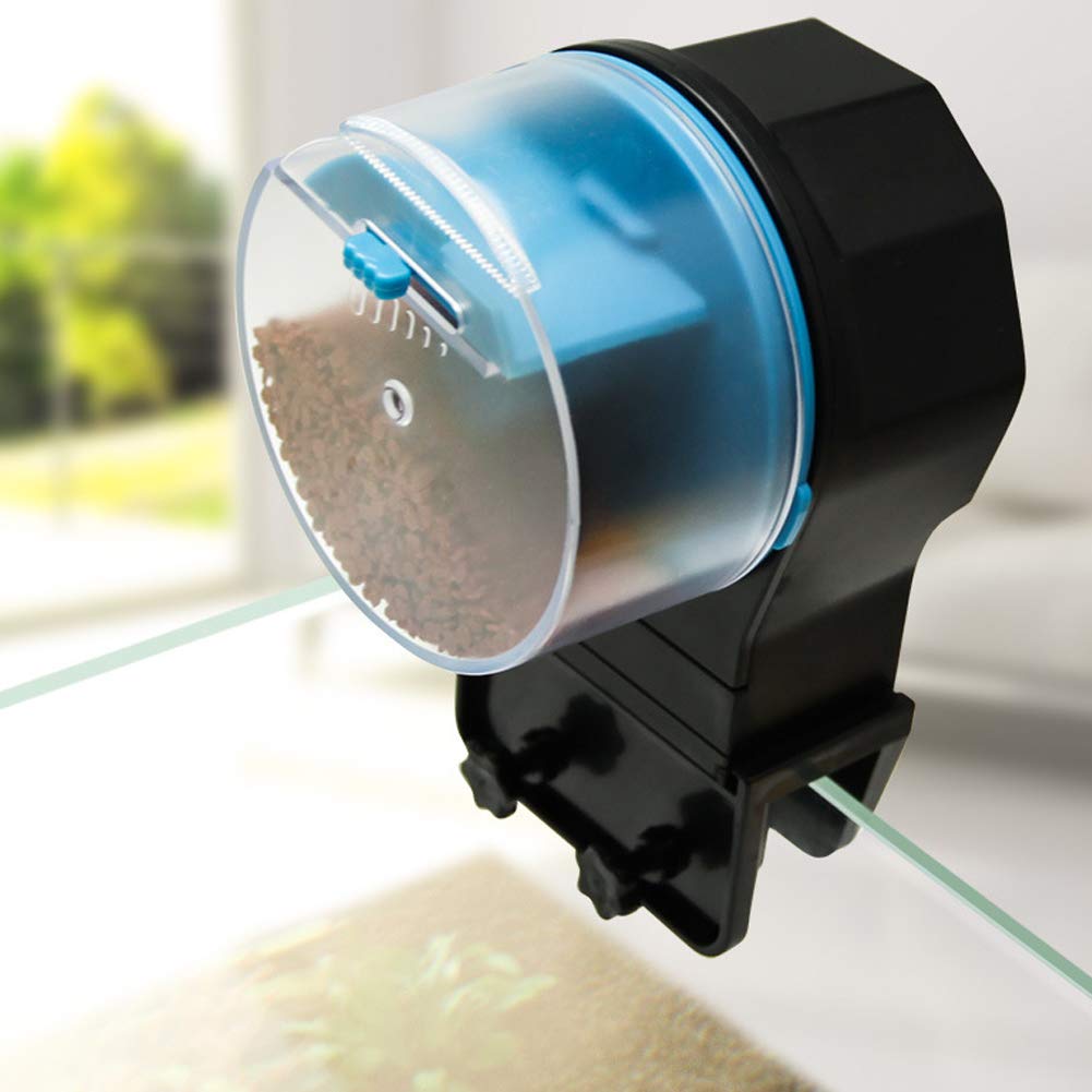 Plastic Aquarium Smart Feeder for Fish Tanks Tortoise Goldfish, Automatic Food Feeding, Scientific Timing and Adjustable Port, Aquarium Feeder Fish Breeding