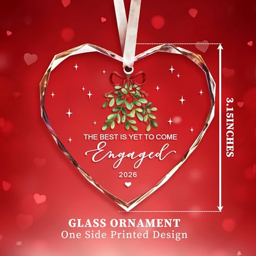 Image of Engagement Gifts for Couples 2026,First Christmas Engaged Ornament 2026