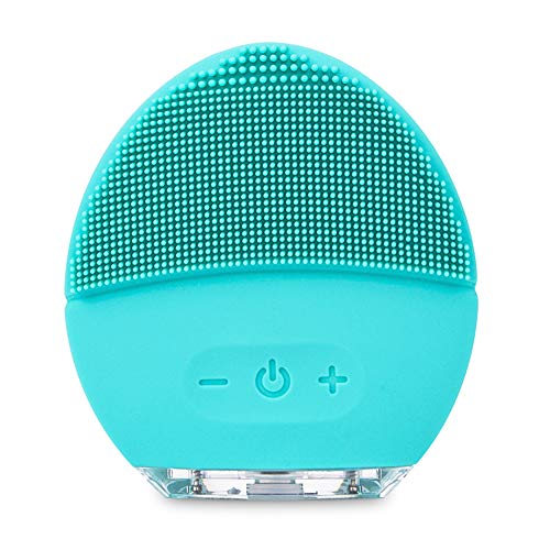 Limpiador Facial Eléctrico Cepillo De Limpieza Facial Y Dispositivo Para El Cuidado De La Piel Hecho Con Silicona Suave Para Cada Tipo De Piel, Rosa Perla, USB Recargable Blue