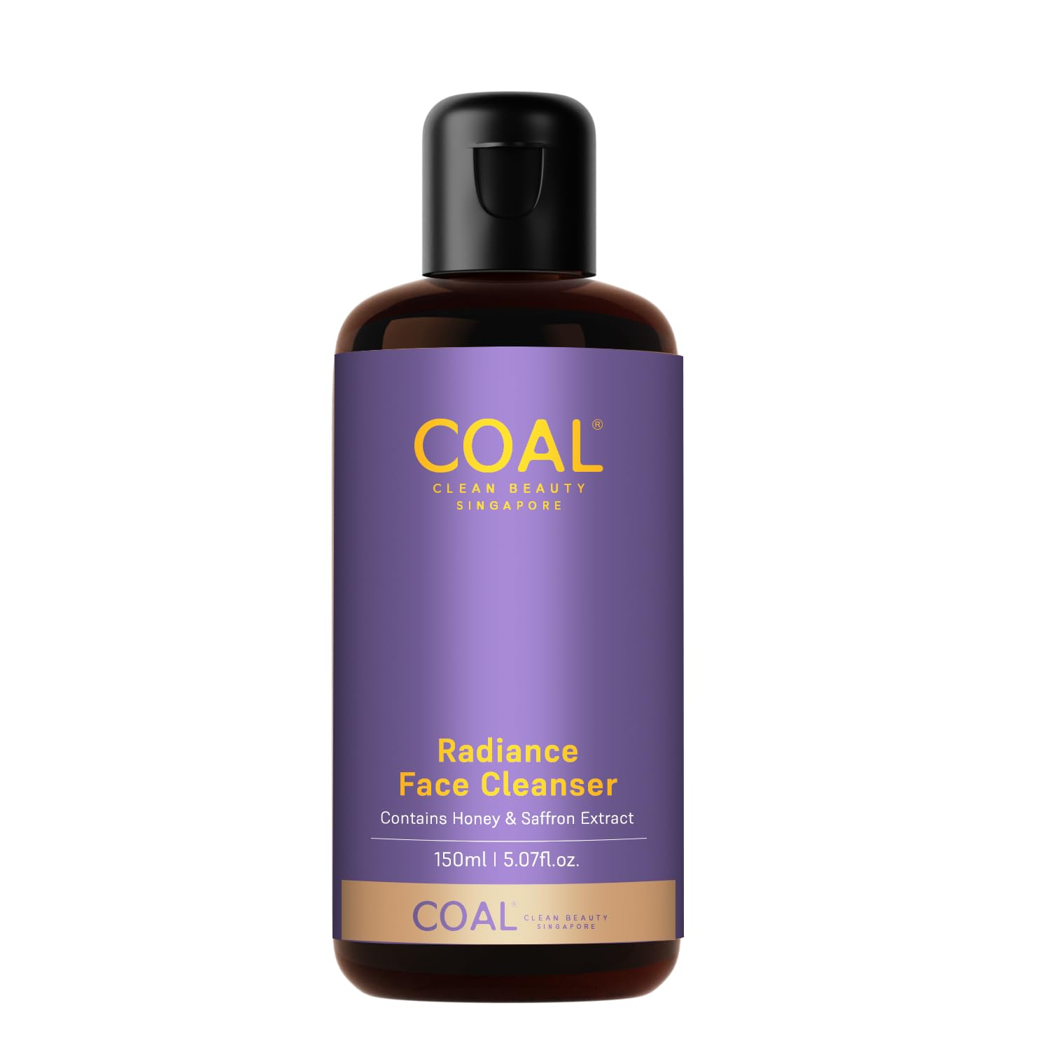 COAL Clean Beauty Radiance Face Cleanser with Honey & Saffron Extract | Deeply Cleanses, Refreshes & Resets Skin | Women | All Skin Types | 150ml