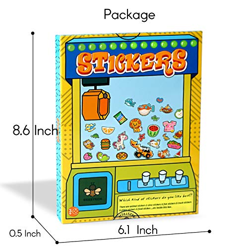 Beestech Stickers For Kids 2, 3, 4 Year Olds, Different Themes With Cars, Animals, Trucks, Dinosaur, Sticker Book For Kids 2-4 Included, Stickers For Toddlers, Boys, Girls With Gift Package #TOP6