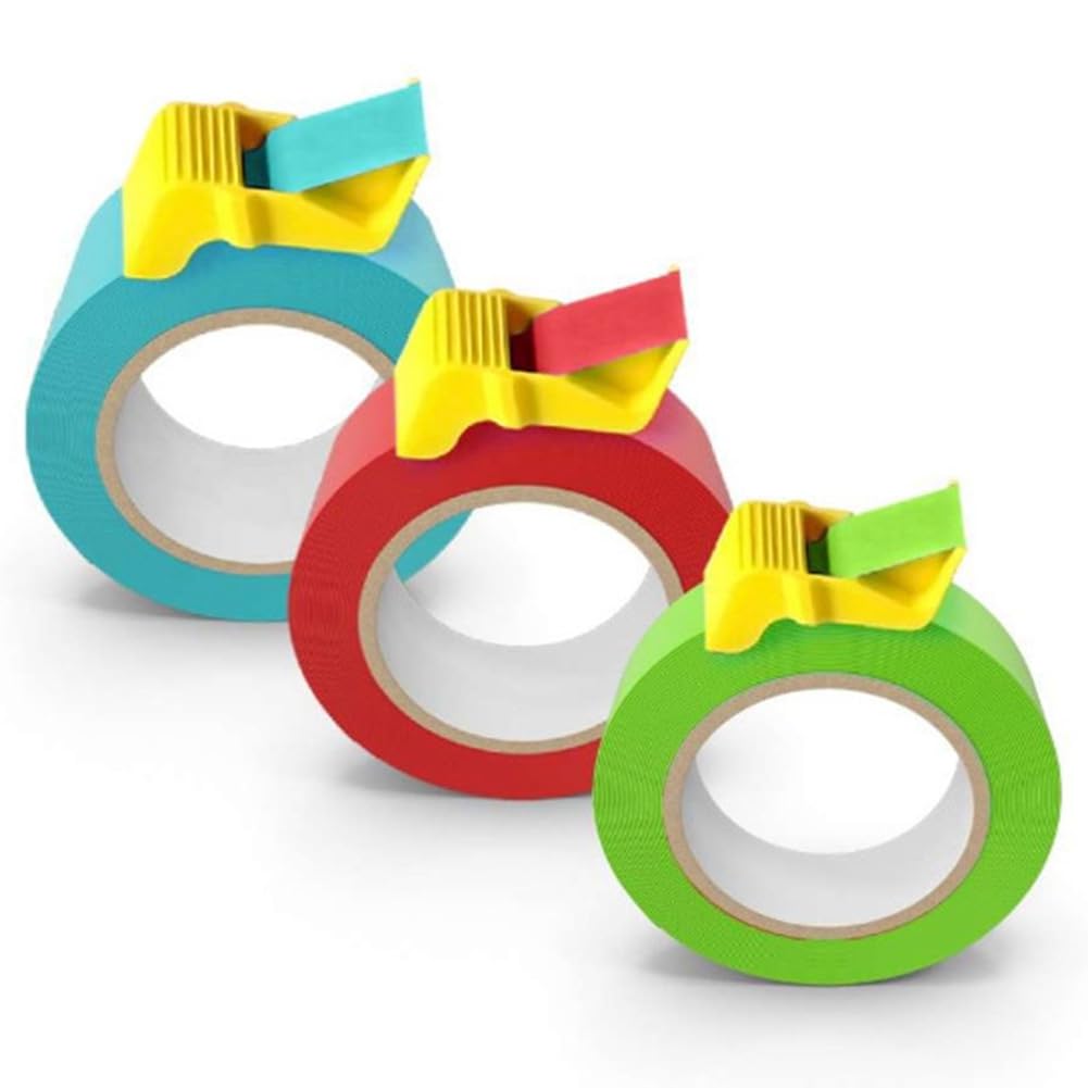 Lobamop Tape Cap Compact Tape Dispenser,3Pack for 1inch, 1-1/2inch and 2inch Masking and Painter's Tape,DIY Painting Accessories