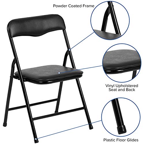 Flash Furniture Kids Black 5 Piece Folding Table And Chair Set #TOP3