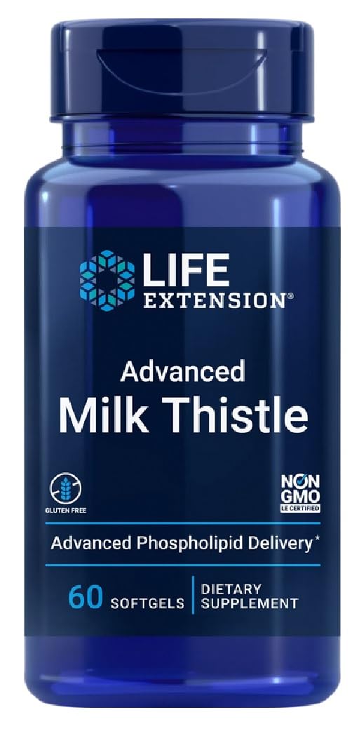 Life Extension - Advanced Milk Thistle | Unterstützung für die Lebergesundheit mit patentierter Formel zur verbesserten Absorption - 60 Softgels
