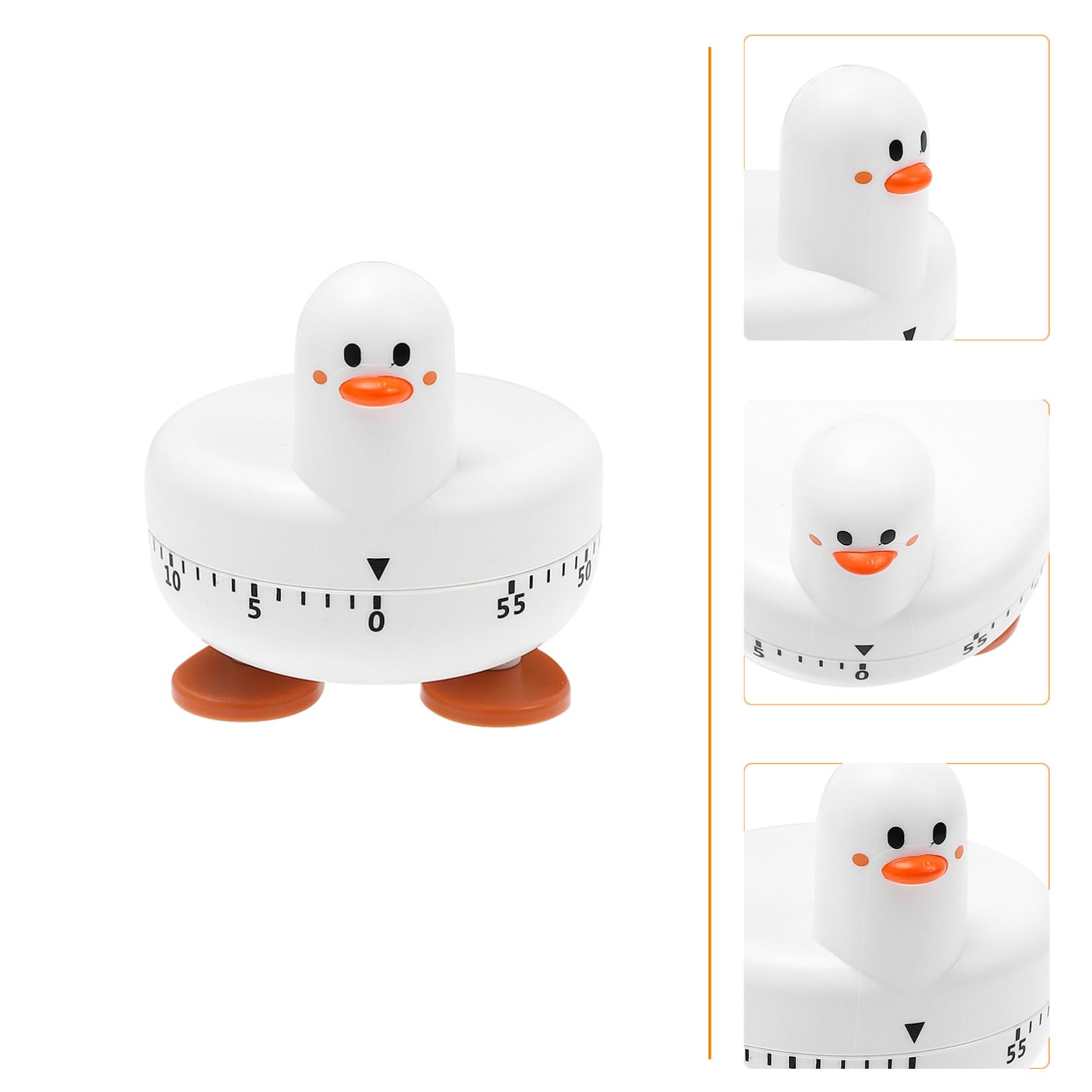 DOITOOL Kitchen Timer, Mechanical Timer, Baking, Shape Cooking, 60 Countdown, Cooker Reminder (White), 6.8x6.5cm - Image 4