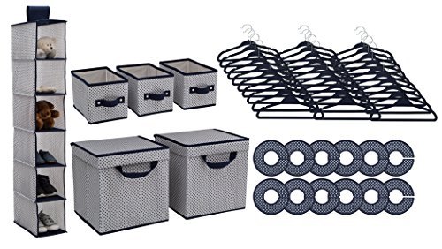 Delta Children Nursery Storage 48 Piece Set - Easy Storage/Organization Solution - Keeps