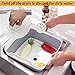 Yummy Sam Collapsible Dish Basin 9L(2.4Gallon) with Draining Plug Foldable Food Strainers Over The Sink Colander Fruits Drainer Basket Vegetable Space Saving Kitchen Storage Basket (Grey)
