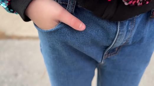 Amazon.com: thefabland Girls Casual Denim Pants High Waisted