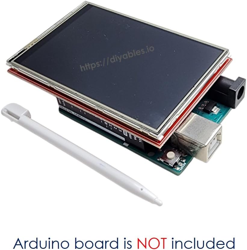3.5 Inch TFT Touch Screen Shield for Arduino, 320x480 LCD Display Module, RM68140 Driver, Compatible with Arduino Uno R3 R4 Mega Due Giga R1, Full Color RGB Touch Display with Tutorials