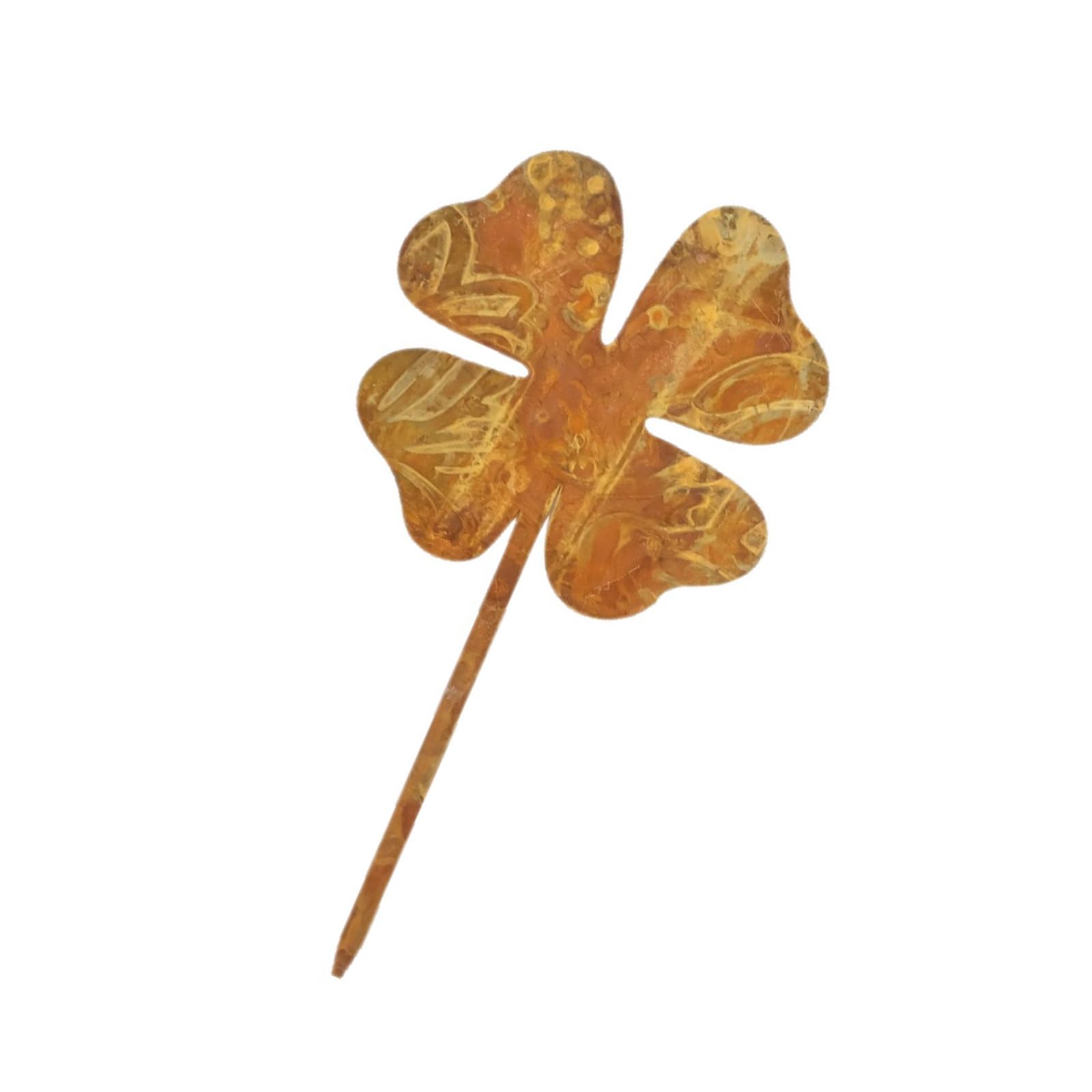 Psdndeww Retro Styles Metal Four Clovers Ground Stake Perfect for Patios and Flower Beds Outdoor Backyard Sidewalks Pathways Weather Yard Art